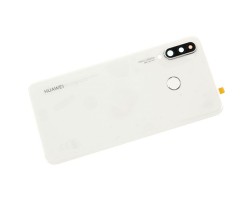 Hátlap Huawei P30 lite ragasztóval akkufedél (ujjlenyomat olvasó és kamera plexi) PEARL WHITE (SI)